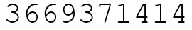 Число 3669371414.