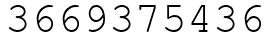 Число 3669375436.