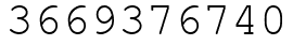 Число 3669376740.