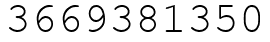 Число 3669381350.