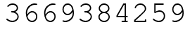 Число 3669384259.