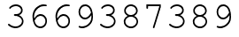 Число 3669387389.