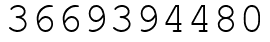 Число 3669394480.
