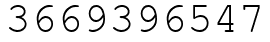 Число 3669396547.