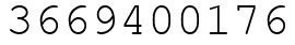 Число 3669400176.