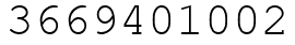 Число 3669401002.