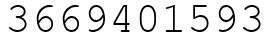Число 3669401593.