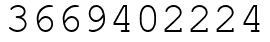 Число 3669402224.