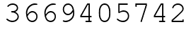 Число 3669405742.
