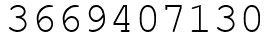 Число 3669407130.