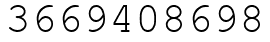 Число 3669408698.
