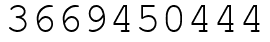 Число 3669450444.