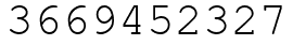 Число 3669452327.