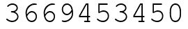 Число 3669453450.