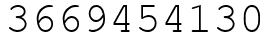 Число 3669454130.