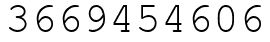 Число 3669454606.