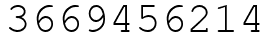 Число 3669456214.