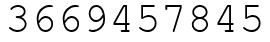 Число 3669457845.