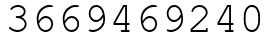 Число 3669469240.