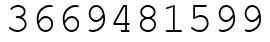 Число 3669481599.