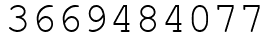 Число 3669484077.