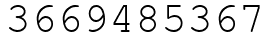 Число 3669485367.