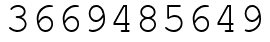 Число 3669485649.