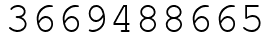 Число 3669488665.