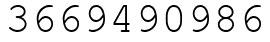 Число 3669490986.