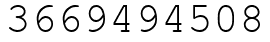 Число 3669494508.