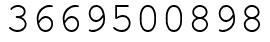 Число 3669500898.