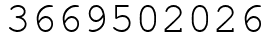 Число 3669502026.