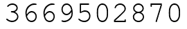 Число 3669502870.