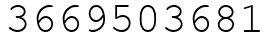Число 3669503681.