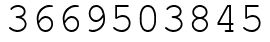 Число 3669503845.