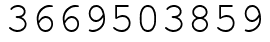Число 3669503859.