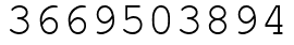 Число 3669503894.