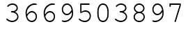 Число 3669503897.