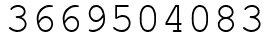 Число 3669504083.