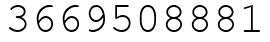 Число 3669508881.
