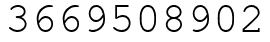 Число 3669508902.