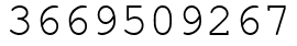 Число 3669509267.