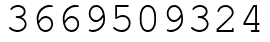 Число 3669509324.