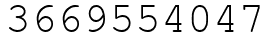 Число 3669554047.