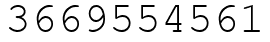 Число 3669554561.