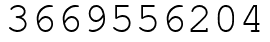 Число 3669556204.