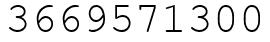 Число 3669571300.