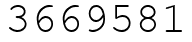 Число 3669581.