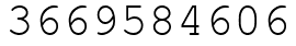 Число 3669584606.
