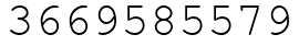 Число 3669585579.